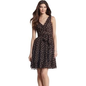 Brown poker dot dress